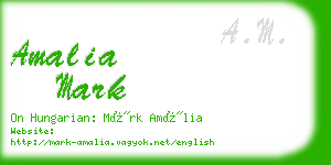 amalia mark business card